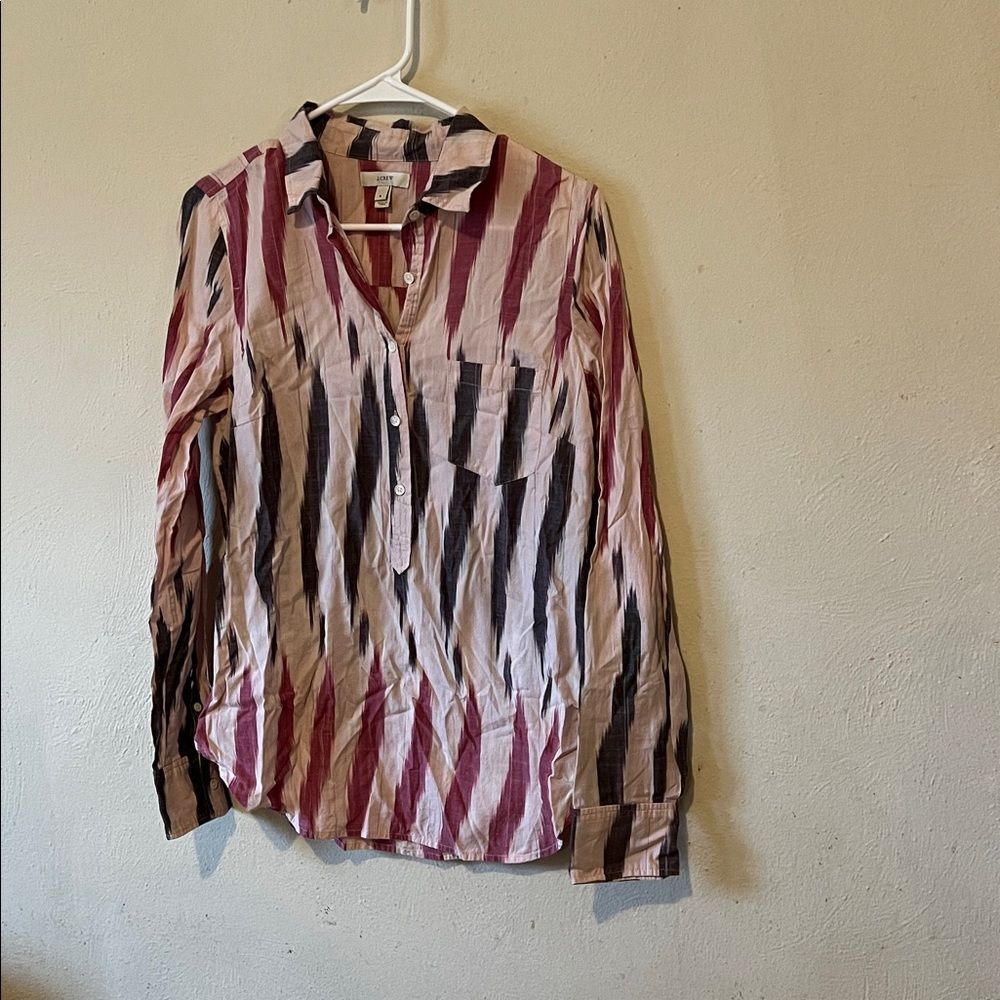 J Crew Purple Button Up Womens